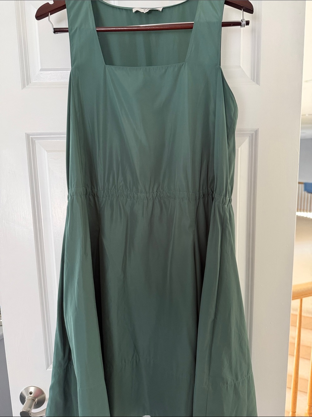 Tibi Italian sporty nylon Sleeveless Scoop Neck Dress